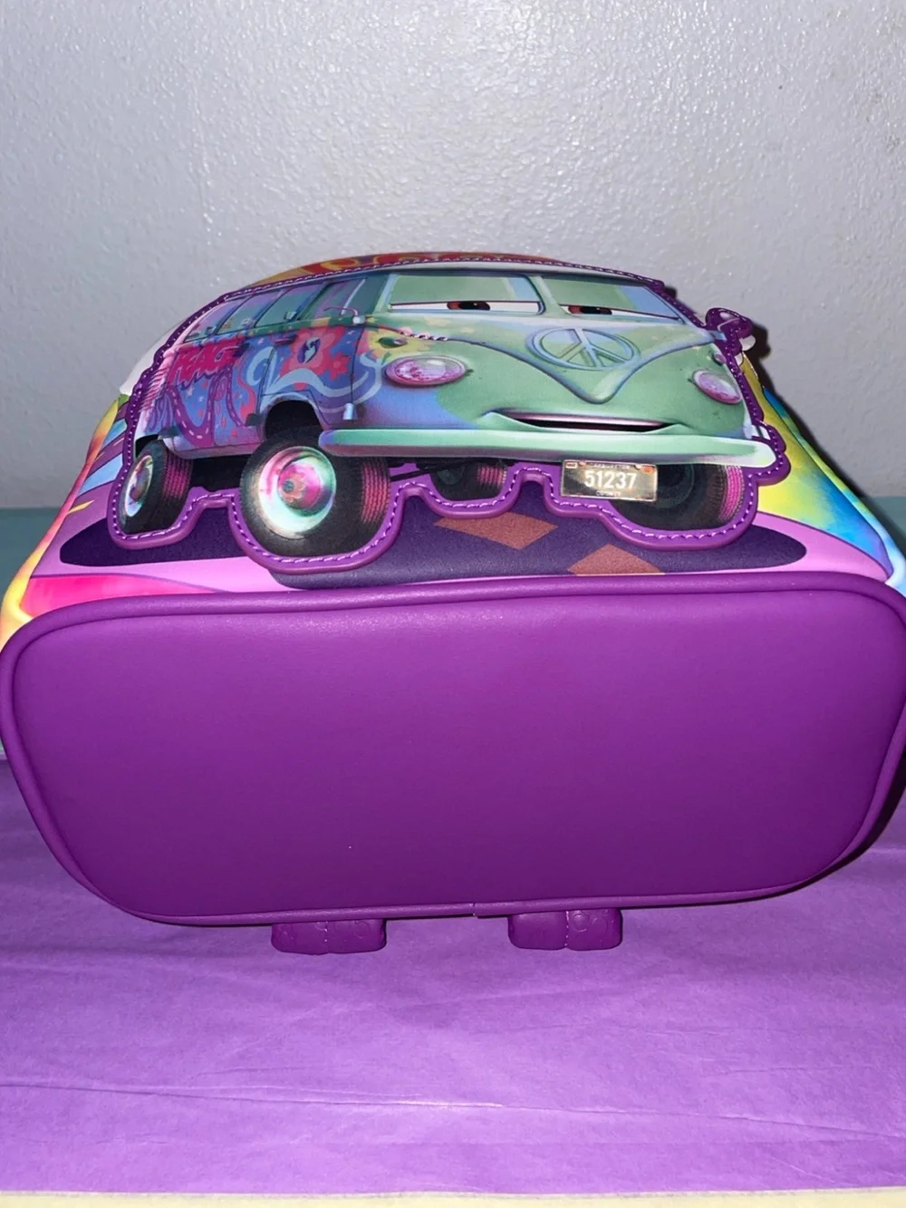 Loungefly Disney Pixar Cars Fillmore Good Vibes Groovy Tie Dye Mini Backpack